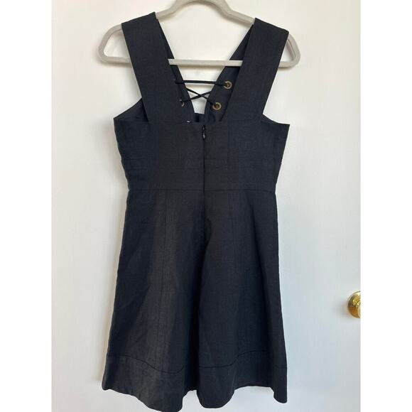 J. Crew Collection Lace Up Linen Dress, Size 2, EUC - Picture 3 of 10